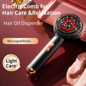 Alta Qualidade Nova Terapêutica Escova de Crescimento do Cabelo Pente Infravermelho para o Crescimento do Cabelo Massageador Escova para Cabelo com Óleo Dispenser - Product Image 4