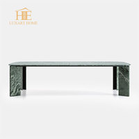 Ensemble de tables à manger en marbre naturel au design moderne et luxueux, meubles pour la maison, table centrale longue, 8 places pour salle à manger