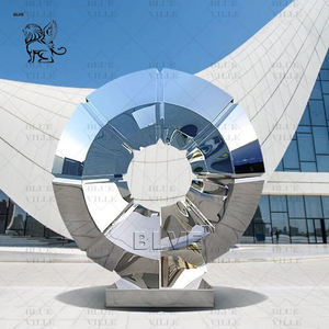 BLVE Custom Villa Decoración Modern Metal Art Water Feature Brown Fuente de acero inoxidable - Product Image 5