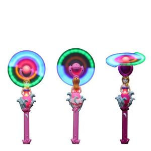 Luckykoo Wholesale Mermaid Rotating Led Glowing Windmill Magic Wand Children's Windmills Flashing <b>Light</b> up Toys Led <b>Rainbow</b> - Product Image 4