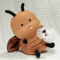 Peluche fantaisie en forme de cafard moelleux avec lunettes de soleil à nœud et dentelle, idéale pour les enfants, cadeau amusant pour les fêtes de fin d'année