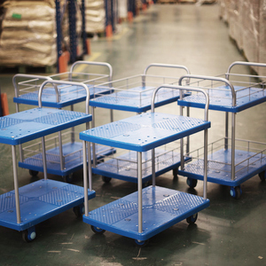 Plinthe bleue 4 roues 330LB charge plate-forme en plastique <span class=keywords><strong>Double</strong></span> couches chariot chariot chariot chariot 19 pouces x 28.35 pouces - Product Image 5