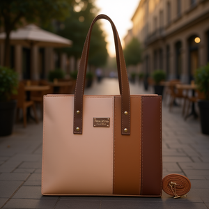 Bolso Tote Casual para Mujer Fana Ariana M3709, Color Oro Rosa, Correa Única, Cierre Abierto, Bolso de Mano para Fiesta, Microfibra, Cuero Sintético - Product Image 2