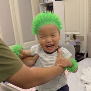 Factory Outlet Custom Colorful <b>Head</b> <b>Covering</b> Wig Fluffy TPR Stretch Hat for Halloween Parties Festival Helmet - Product Image 1