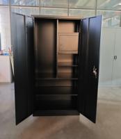 Armoire métallique à 2 portes personnalisée en usine avec coffre-fort, penderie en acier, meuble de chambre, placard de rangement pour vêtements en acier