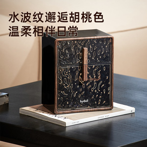Retro Style Toilet Paper Holder Wall Mounted Tissue Box Rectangular Walnut Wood Bathroom Storage - Product Image 5