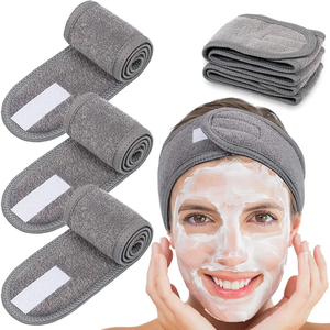 Vente en gros d'accessoires de salle de bain pour femmes : Bandeaux réglables en tissu éponge doux pour le visage, le maquillage et le SPA - Product Image 4