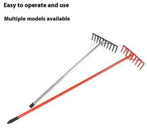 Râteau de désherbage industriel en acier au manganèse forgé monobloc à neuf dents pour l'entretien des fermes et des jardins (vente en gros) - Product Image 2