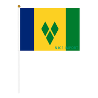 Drapeau de Porto Rico, petit drapeau à main résistant aux intempéries en polyester pour la décoration de table, les événements scolaires, les matchs de football, les défilés, les célébrations