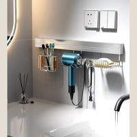 Vente directe usine : Étagère de rangement moderne et simple en acier inoxydable, sans perçage, pour salle de bain et cuisine, résistante à la rouille