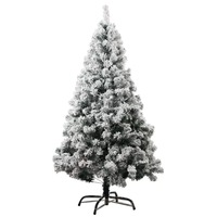 Arbre de Noël blanc en PVC de haute qualité arbre debout décoratif enneigé artificiel avec des caractéristiques personnalisées