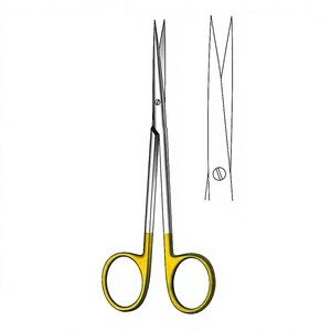 Ciseaux chirurgicaux droits Metzenbaum-Fino 14 cm / 5-1/2 pouces, tranchants, avec inserts en carbure de tungstène TC GOLD - Product Image 1