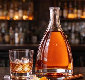 Bouteille à liqueur en verre transparente de qualité supérieure, unique, 700 ml, 750 ml, avec large ouverture, pour whisky, brandy, <span class=keywords><strong>XO</strong></span>, rhum - Product Image 2