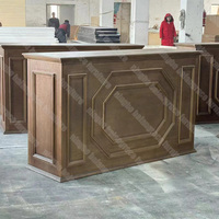 Nouveau design populaire en bois mariage événement bar table location bar en bois
