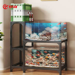 Réservoir de 1000 gallons <span class=keywords><strong>aquarium</strong></span> professionnel en verre personnalisable noir argent cadre acrylique aquariums et accessoires - Product Image 3