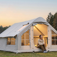 Tente de camping gonflable portable et pliable pour glamping, abri extérieur imperméable, vente en gros sur mesure