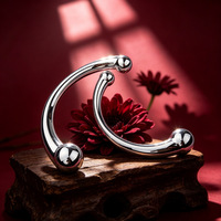 Bâton de massage anal en métal pour point G, masseur de prostate en alliage d'aluminium poli, dildo rigide 100% étanche, argenté