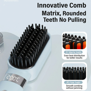 <span class=keywords><strong>Cepillo</strong></span> Alisador de Cabello Inalámbrico Portátil con Iones Negativos, Control de Temperatura de 4 Niveles, Diseño Anti-Quemaduras para Todo Tipo de Cabello - Product Image 3