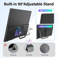 Monitor LED Portátil de 16 Pulgadas FHD 1920X1200P, 180Hz HDR 100 SRGB, Pantalla Brillante con Altavoces Integrados para Juegos, Laptop, Mac