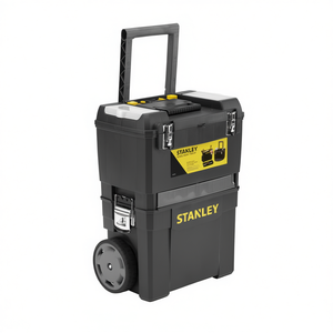 Centre de travail mobile Stanley 2 en 1 avec boîte à outils, roues et poignée pour le rangement en atelier - Product Image 2
