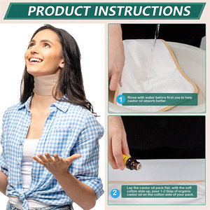 Ceinture de Soin du Cou en Coton Kaki Rose Blanc – Soutien Cervical, Aide au Sommeil, Massage aux Huiles Essentielles - Product Image 4