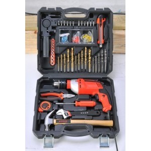 ชุดเครื่องมือสว่านไฟฟ้าไร้สายพร้อมกล่องแข็งสำหรับการบำรุงรักษาบ้าน - Product Image 1