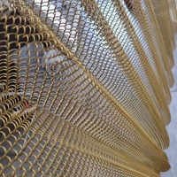 Cortina de Malla Metálica de Aluminio, Decorativa, de Alambre en Espiral, para Techos y Biombos Interiores