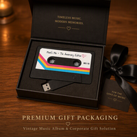 Clé USB 2.0 en forme de cassette audio, design rétro créatif, nouveau porte-clés en plastique, mémoire flash 8 Go-128 Go