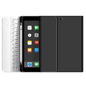 Funda de teclado para iPad de 10,2/10,5/11/12.9 pulgadas con cuero de PU para teclado de 7. ª generación