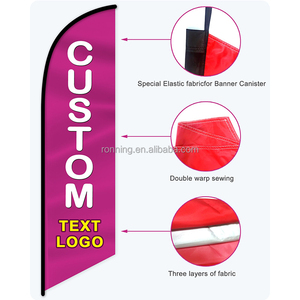Khuyến mãi biểu tượng tùy chỉnh cửa hàng cắt tóc bãi biển Cờ biểu ngữ quảng cáo ngoài trời Chiến Dịch bay beachflag với cực đứng nước cơ sở - Product Image 2