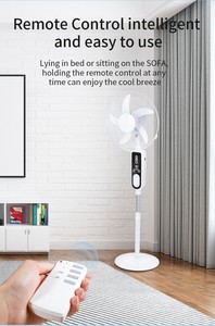 Portable Rechargeable Solar <b>Standing</b> <b>Fan</b> With Remote Controller Energy Saving Brushless DC Motor For Home Emerg - Product Image 3