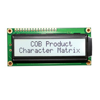 وحدة عرض LCD أحادية اللون بخطوط صغيرة 16*2 مع وحدة تحكم ST7066U وتقنية COB