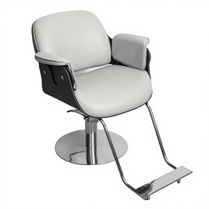 Fauteuil de Barbier Moderne Hydraulique, Chaise de Coiffure Inclinable à 360 Degrés avec Repose-Pieds pour Salon de Beauté - Product Image 1