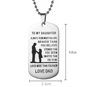 Collana in acciaio inossidabile <span class=keywords><strong>padre</strong></span> e <span class=keywords><strong>figlia</strong></span> <span class=keywords><strong>padre</strong></span> e figlio collana con ciondolo con lettere creative collana regalo per la famiglia gioielli - Product Image 6