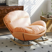 Fauteuil de Salon Œuf Rocking et Inclinable de Luxe Moderne, Canapé-Lit Confortable pour Adulte, Cadre Métallique Magique, Mobilier de Chambre