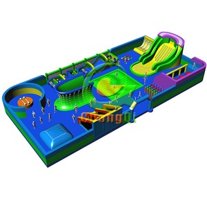 Parc à thème <span class=keywords><strong>gonflable</strong></span> avec parcours d'obstacles à l'intérieur, parc à thème à vendre - Product Image 2