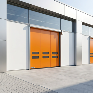 Porte de salle blanche en PVC à fermeture éclair, taille personnalisée, isolation, prévention des incendies, haute sécurité, garantie 1 an - Product Image 1