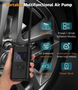 Du Lịch Xách Tay Ngân Hàng Điện Sạc Di Động LED Hiển Thị Kỹ Thuật Số Lốp Không Khí Inflator Xách Tay Mini Máy Nén Khí Xe - Product Image 2