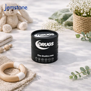 Tube en carton kraft recyclable pour poudre, emballage cylindrique en carton, boîte pour comprimés, pilules, aliments, tube en papier avec insert en éponge - Product Image 1