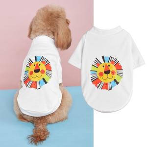 Kaus hewan peliharaan Musim Panas-gambar pohon kelapa dan singa lucu untuk Bichon/Teddy | Pakaian anjing instagramable - Product Image 3