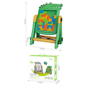 Papan Gambar Multi-Fungsi Buaya Lumba-lumba Dua Sisi yang Dapat Dihapus <span class=keywords><strong>2</strong></span>-in-1 Papan Tulis Anak Mainan Edukasi Set Mainan Menggambar - Product Image 5