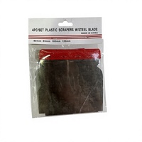 Ensemble de grattoirs industriels robustes 4-en-1, en fer aiguisé, avec manche en plastique, largeurs assorties, pour la construction, le bricolage, l'artisanat et le décapage d'adhésifs