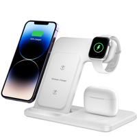 Station de charge sans fil magnétique 3-en-1 rapide 15W pour iPhone 17 16 15 14, iWatch et AirPods