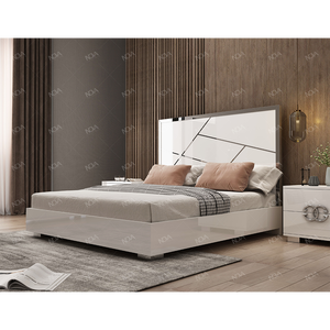 Ensemble de <span class=keywords><strong>chambre</strong></span> à coucher royal de luxe pour adultes, taille king, meubles de <span class=keywords><strong>chambre</strong></span> à coucher pour la maison et l'hôtel, ensemble de meubles de <span class=keywords><strong>chambre</strong></span> à coucher à finition brillante avec table de chevet, <span class=keywords><strong>commode</strong></span> et coffre - Product Image 2