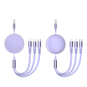 Cable de Datos Extensible de Uno a Tres, Carga Rápida de 120W para Huawei, Apple, Android, Cable de Regalo con Logotipo Personalizado - Product Image 2