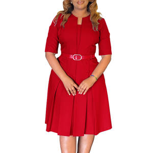 3 colori Africa <span class=keywords><strong>abiti</strong></span> estivi <span class=keywords><strong>donna</strong></span> manica corta stampa floreale a trapezio lunghezza <span class=keywords><strong>ufficio</strong></span> da <span class=keywords><strong>donna</strong></span> vestito Casual - Product Image 4