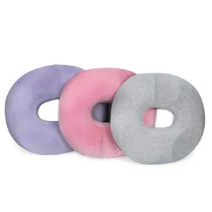 Orthopedic Round Cute Hemorrhoid Massage Plush 100% Polyester Office Chair Donut Pillow Seat Cushions