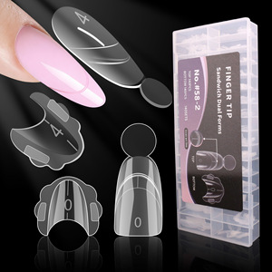 140 ชิ้น/กล่อง ชุดต่อเล็บแบบ Dual Form สำหรับต่อเล็บเจลแบบเร็ว ระบบต่อเล็บแบบเต็มแผ่น  ชุดต่อเล็บแบบ Full Cover - Product Image 2