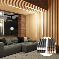 Dernier design écologique, panneau mural décoratif en bois rainuré WPC moderne et imperméable pour la chambre à coucher et le salon