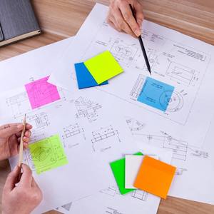 Office Colored Paper Self-Adhesive <b>Sticky</b> Notes 75*75 Flat Shape Creative Stationery - Product Image 6